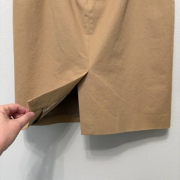 J. Crew Stretch Cotton Pencil Skirt - Camel, 14 - Picture 3 of 6
